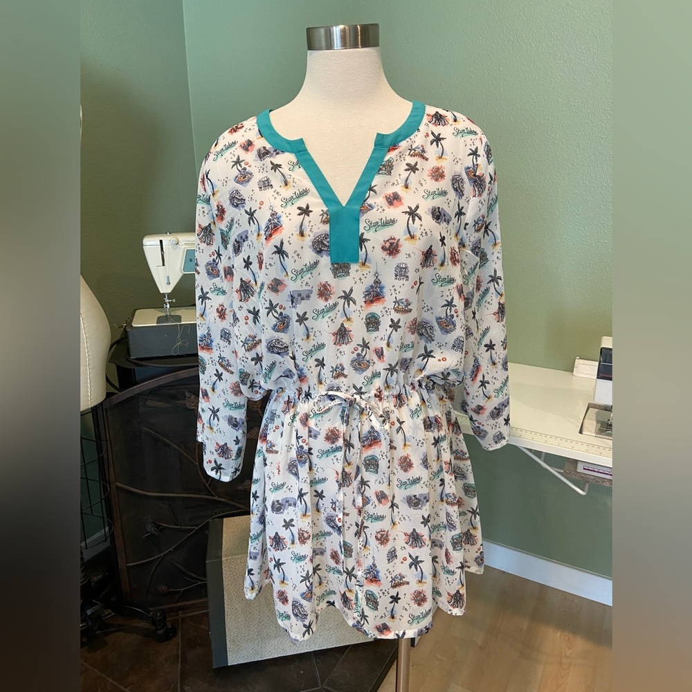 Her Universe Star Wars sheer top, beach or pool coverup, size L